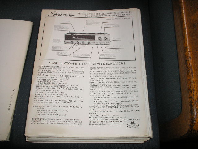 S-7600A Receiver Service Manual Serial NO.A904501 and Up